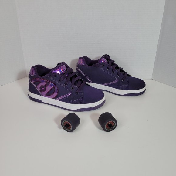 Heelys Propel 2.0 Purple Lace-Up Wheeled Rolling Skate Shoes Youth 4 - Picture 2 of 10
